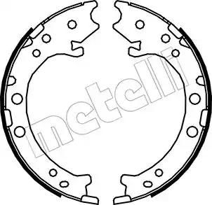 Комплект тормозных колодок стояночная тормозная... 530162 METELLI
