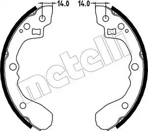 Комплект тормозных колодок 530217 METELLI