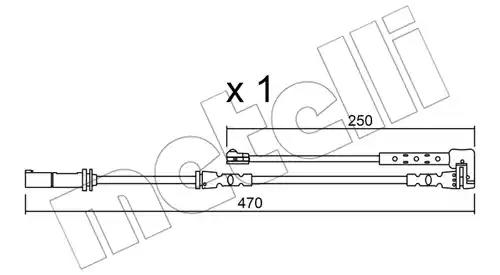 Датчик зносу гальмівних колодок SU338 METELLI
