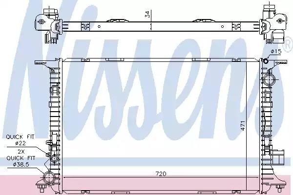 Радіатор охолодження двигуна 60326 NISSENS
