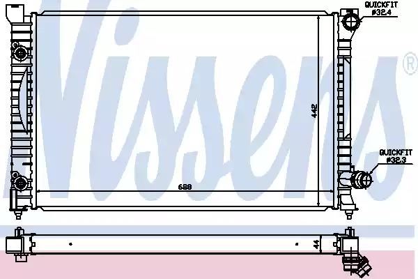 Радіатор ai a 6/s 697-3.7 i+[oe 4b3.121.251] 60424 NISSENS