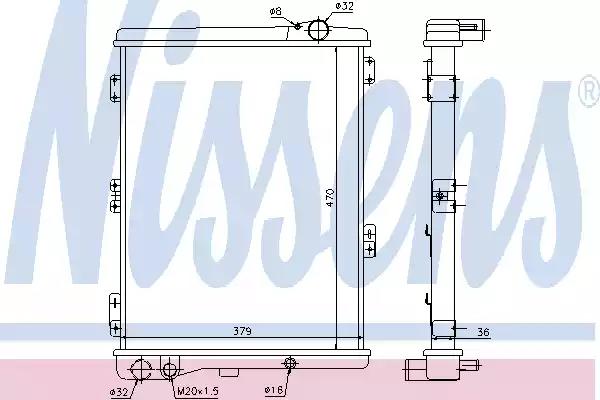 Радиатор охлаждение двигателя 604411 NISSENS