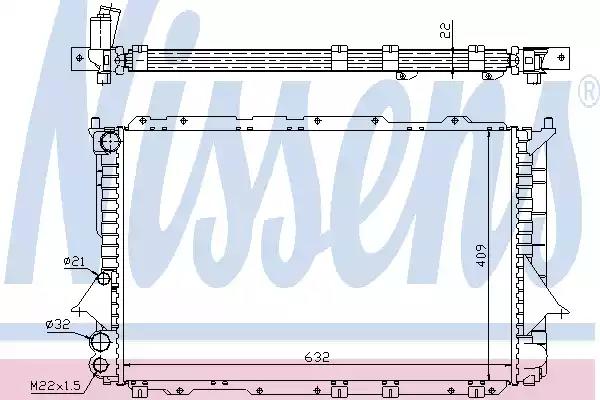 Nissens audi радіатор системи охолодження двиг. 100 60460 NISSENS