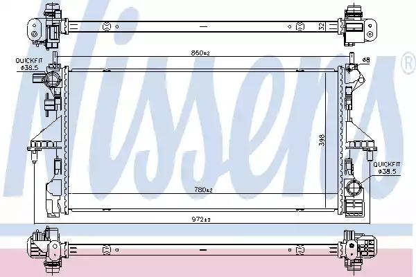 Nissens citroen радіатор охолодження jumper peugeot boxer 2.0 bluehdi 15- 606171 NISSENS