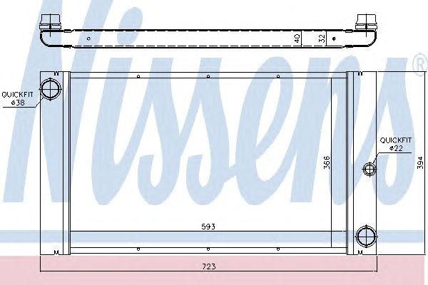 Радіатор охолоджування 60762 NISSENS