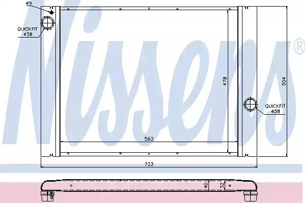 Радіатор охолодження двигуна first fit 60764 NISSENS