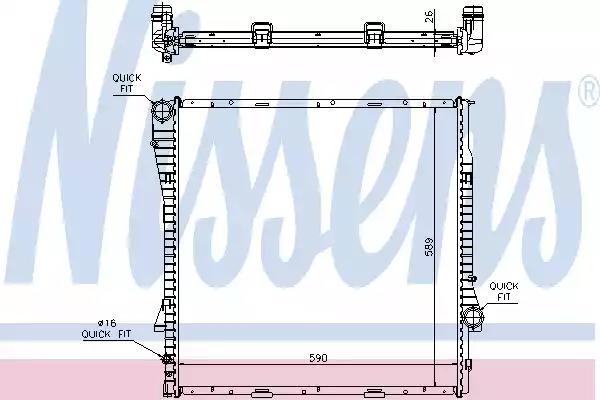 Радіатор системи охолодження 60788A NISSENS