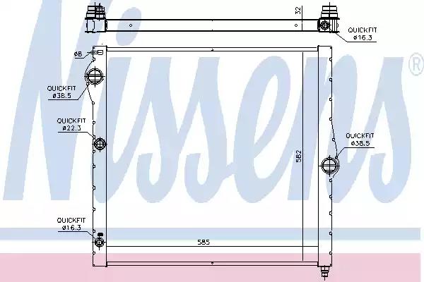 Nissens bmw радіатор системи охолодження двигуна x5 e70 x5 f15 f85... 60827 NISSENS