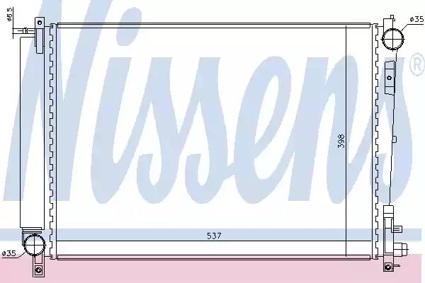 Nissens chrysler радіатор системи охолодження двигуна voyager 2.5... 61006 NISSENS