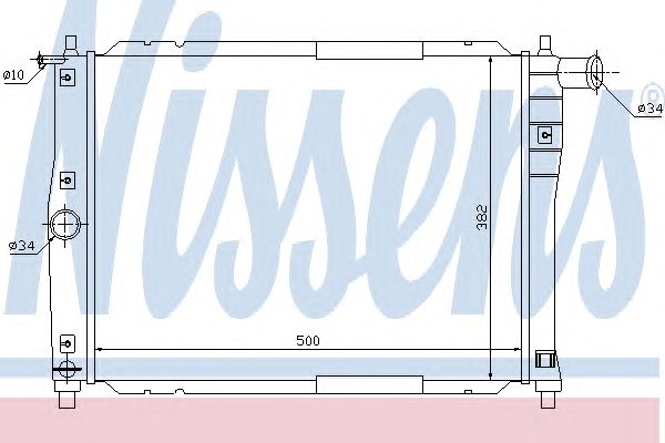 Радіатор dw lanos97-1.3 i+[oe p96351263] 61644 NISSENS