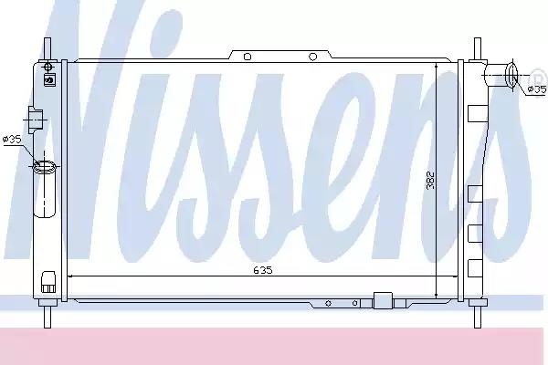 Радіатор охолоджування 61656 NISSENS