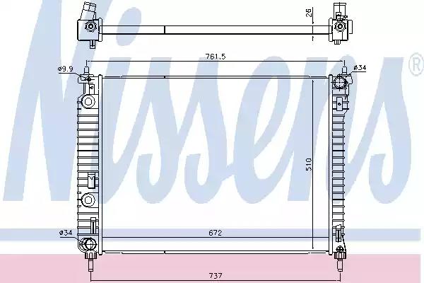 Радіатор охолоджування 616905 NISSENS