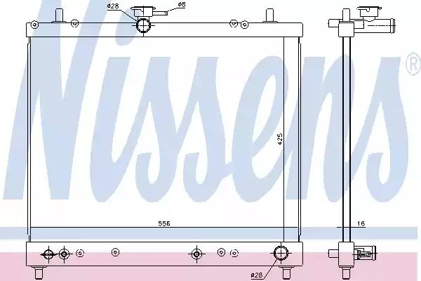 Радіатор охолодження двигуна 617402 NISSENS