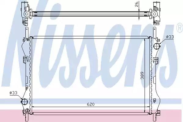 Радіатор fd transit00-2.4 d+[oe 1103117] 62044A NISSENS
