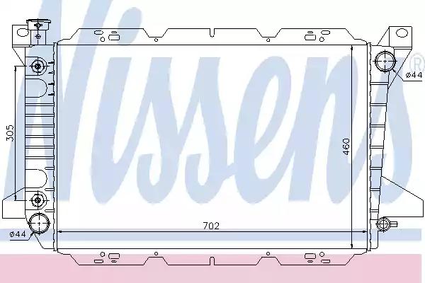 Радіатор, система охолодження двигуна 620981 NISSENS