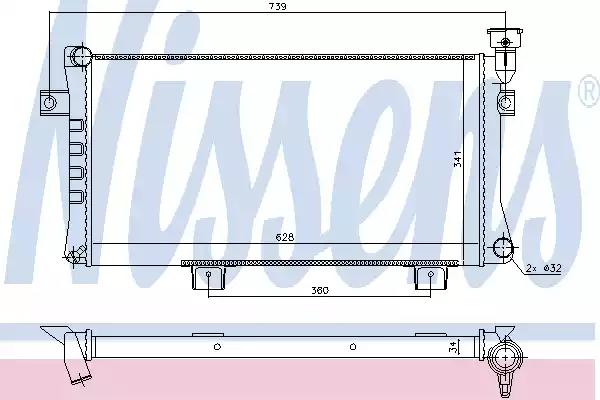 Радиатор охлаждения двигателя 623556 NISSENS