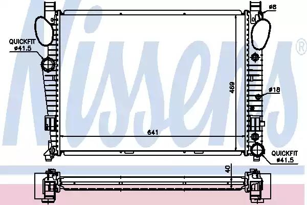 Радіатор системи охолодження 62547A NISSENS