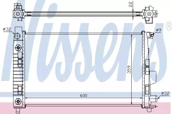 Радіатор охолоджування 62781A NISSENS