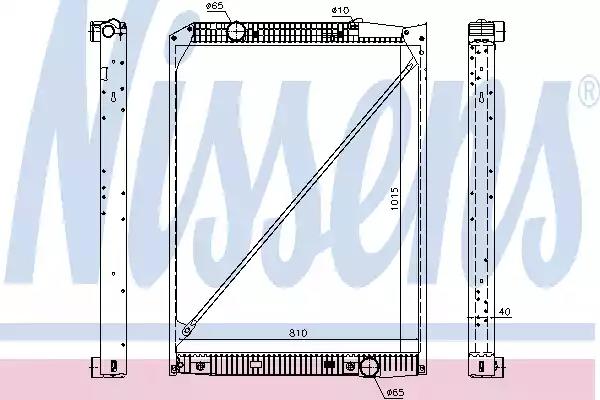 Радіатор, система охолодження двигуна 62791A NISSENS