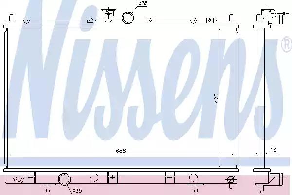 Радіатор системи охолодження 628964 NISSENS