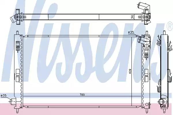 Радиатор охлаждение двигателя 628969 NISSENS