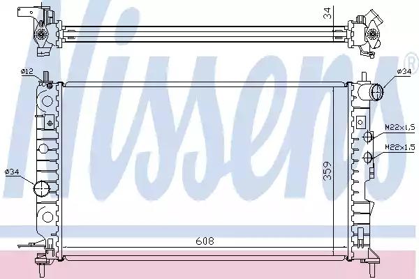 Радиатор охлаждения двигателя 630121 NISSENS