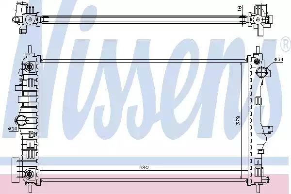 Радиатор охлаждение двигателя 630713 NISSENS