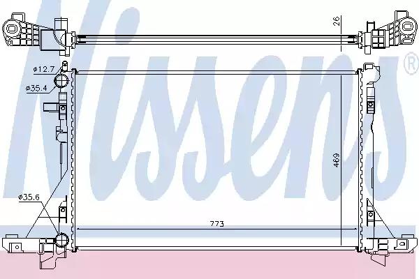 Nissens renault радіатор сист. охолодження двиг. master iii opel movano b... 630732 NISSENS