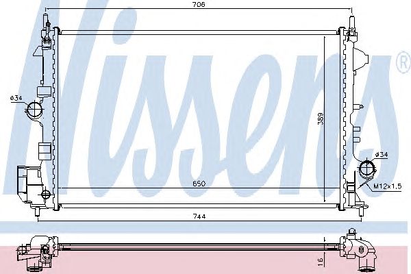 Радіатор системи охолодження 63123 NISSENS