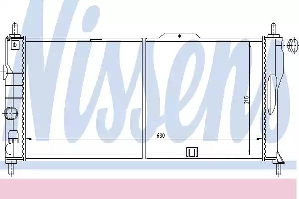 Nissens opel радіатор охолодження двиг. kadett e diesel harri 84 632731 NISSENS