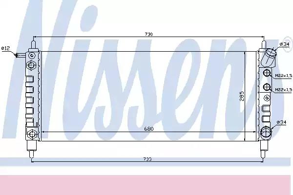Радиатор охлаждение двигателя 63298 NISSENS