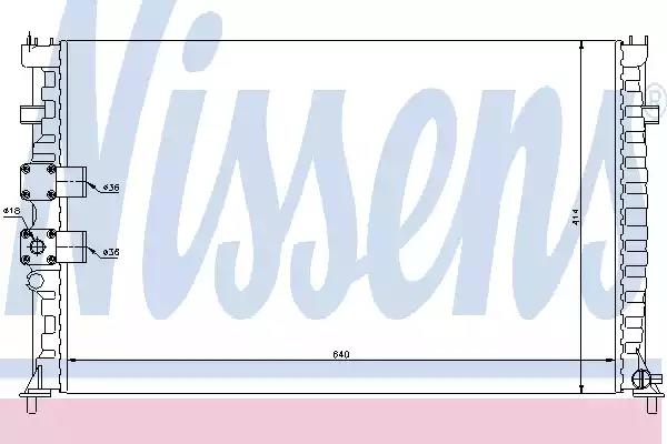 Радіатор, система охолодження двигуна 63735 NISSENS