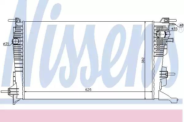 Радіатор, система охолодження двигуна 637608 NISSENS