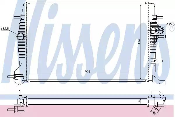 Nissens renault радіатор сист. охолодження grand scenic iii 1.6 2.0 09-... 637648 NISSENS