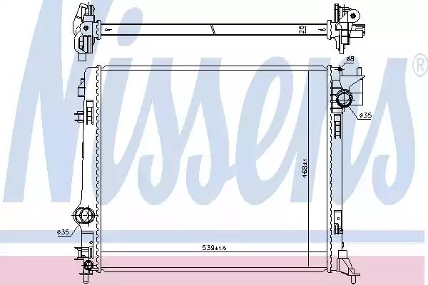 Радіатор охолодження двигуна 637665 NISSENS