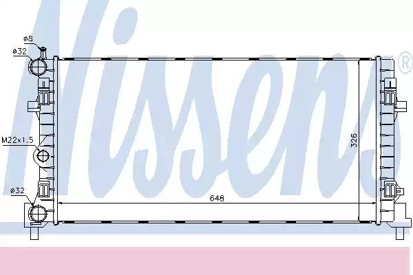 Радиатор охлаждения двигателя 640012 NISSENS