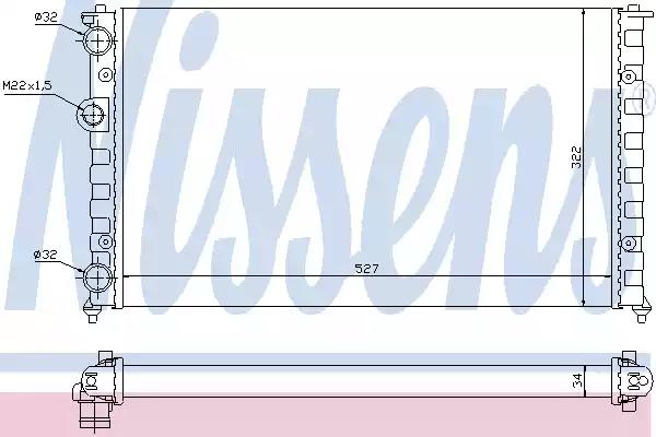 Радіатор, система охолодження двигуна 64006 NISSENS