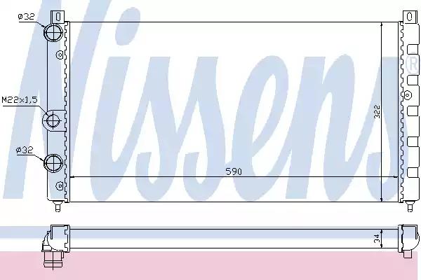 Радиатор охлаждение двигателя 64065 NISSENS