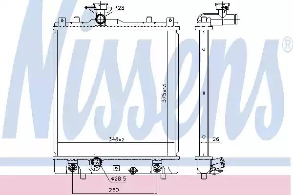 Радиатор охлаждение двигателя 641763 NISSENS