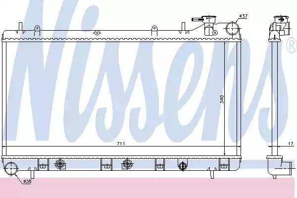 Радиатор охлаждение двигателя 64186 NISSENS