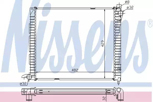 Радіатор охолоджування 64300A NISSENS