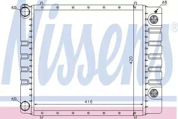 Радиатор охлаждение двигателя 64328 NISSENS