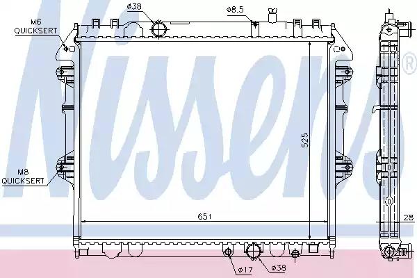 Радиатор охлаждения двигателя 646807 NISSENS