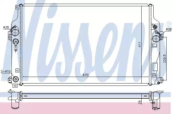 Радіатор охолоджування 646865 NISSENS