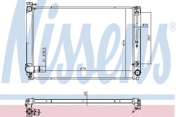 Радіатор системи охолодження 646887 NISSENS