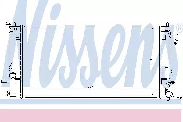 Радиатор охлаждение двигателя 64822 NISSENS