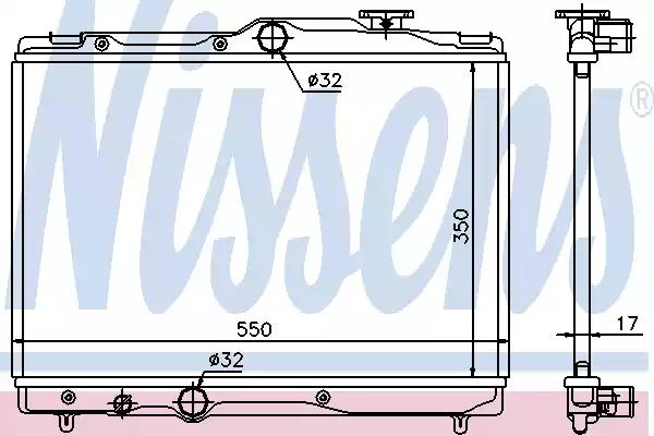 Радиатор охлаждение двигателя 64839 NISSENS