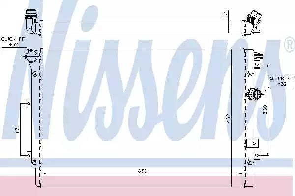 Радіатор системи охолодження 65015 NISSENS