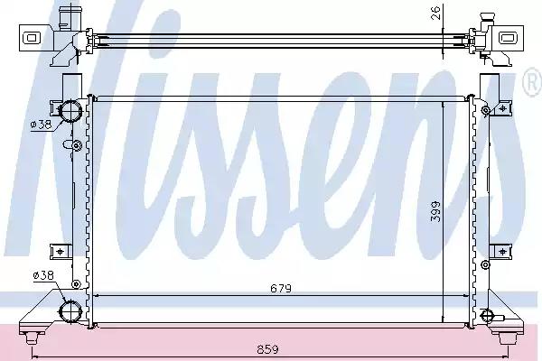 Радиатор охлаждения двигателя 65231A NISSENS