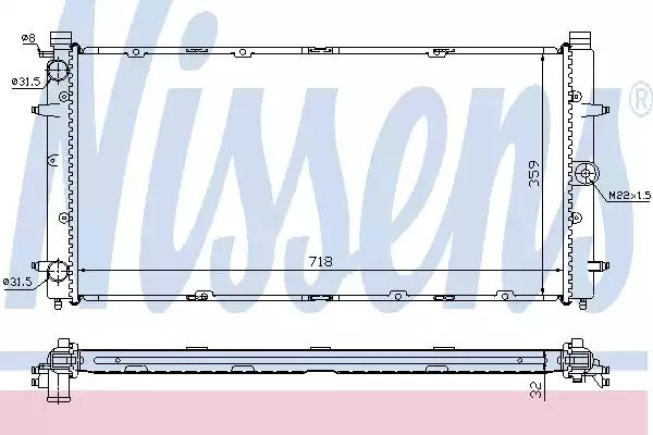 Радіатор vw transporter t490-1.8 i+[oe 701.121.253 m] 65273A NISSENS